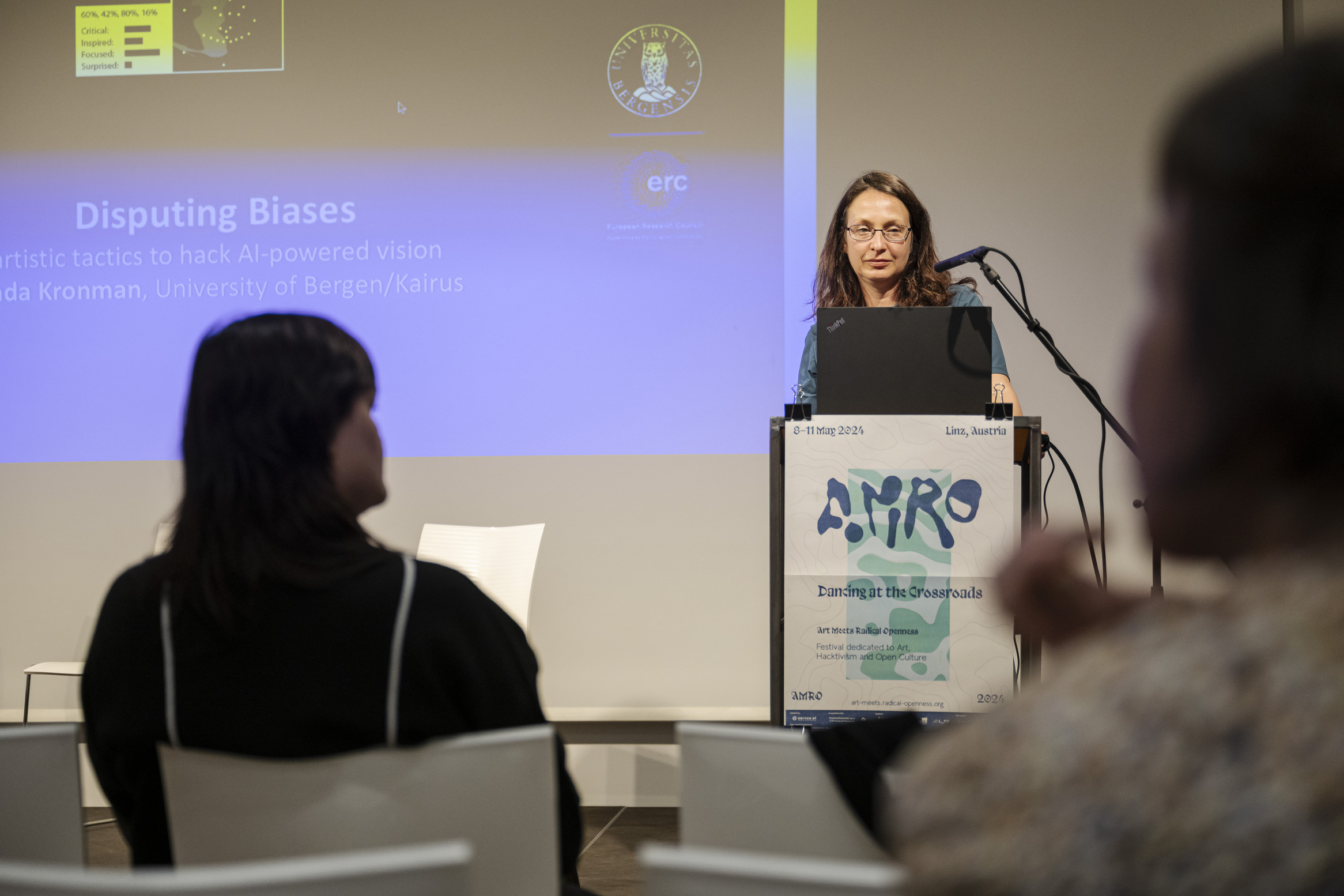 AMRO24 Exhibitions "Disputing Biases – artistic tactics to hack AI-powered vision", by Linda Kronman