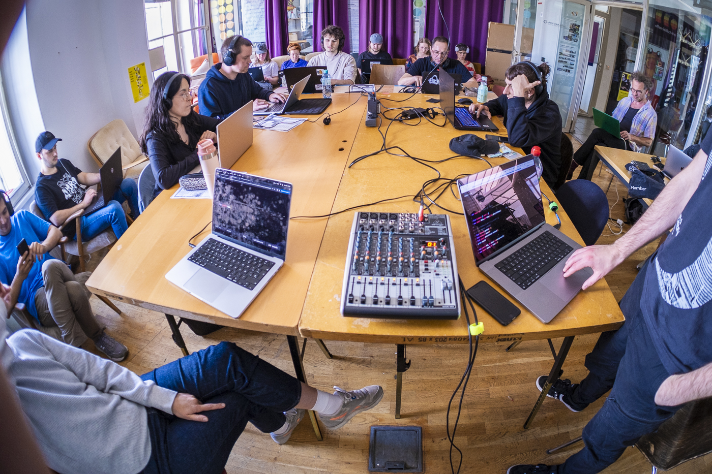 AMRO24 Exhibitions "Collaborative Music Coding with Flok and Mercury for the Web", by Timo Hoogland & Lina Bautista (aka Linalab)